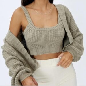 Glassons Chunky Knit Cami Laurel Size S