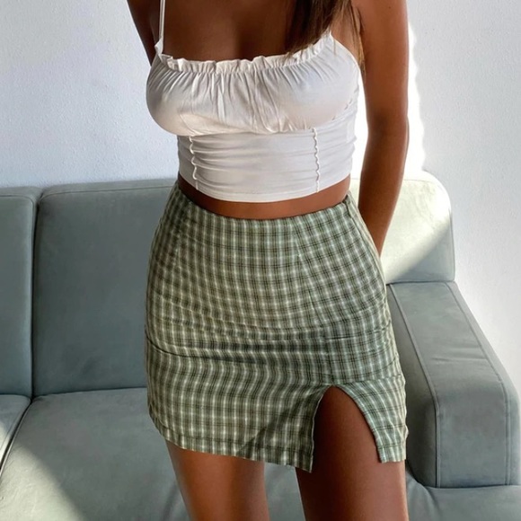 Princess Polly Miss Sally Mini Skirt Green - Image 2